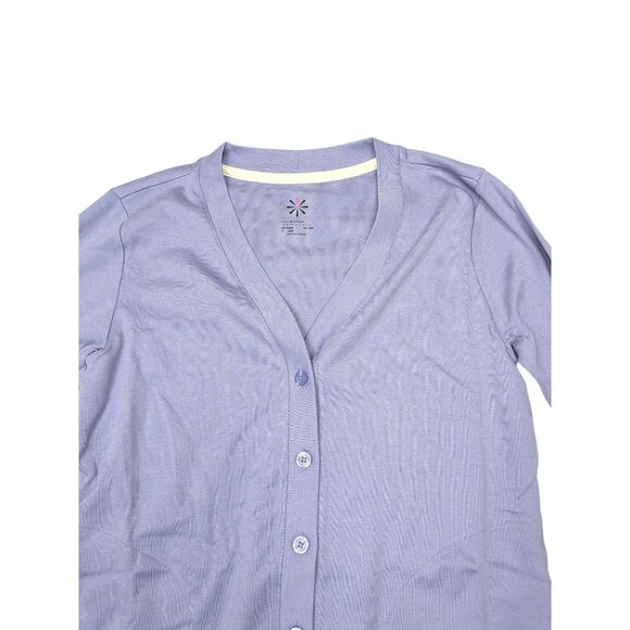 Isaac Mizrahi Live Essentials Pima Cotton Button Front Cardigan  XX Small - Picture 3 of 6